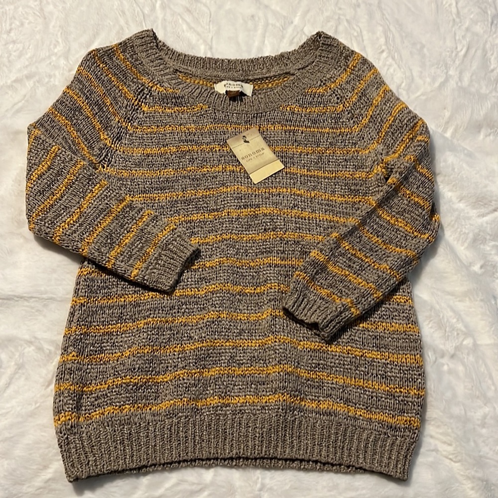 Grey & yellow/ gold sweater